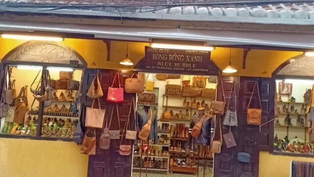 Blue Bubble Leather shoes shop