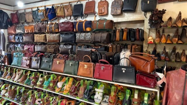 Blue Bubble Leather shoes shop